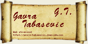 Gavra Tabašević vizit kartica